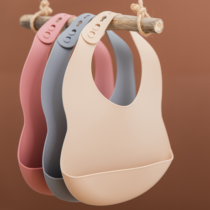 Silicone Baby Bibs - 0-3 anni bavaglino bavaglino in Silicone