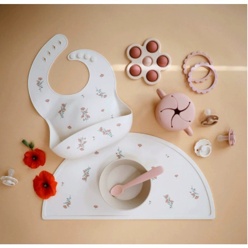 Silicone Baby Bibs - Abito carino bavaglino per l'alimentazione, bavaglino