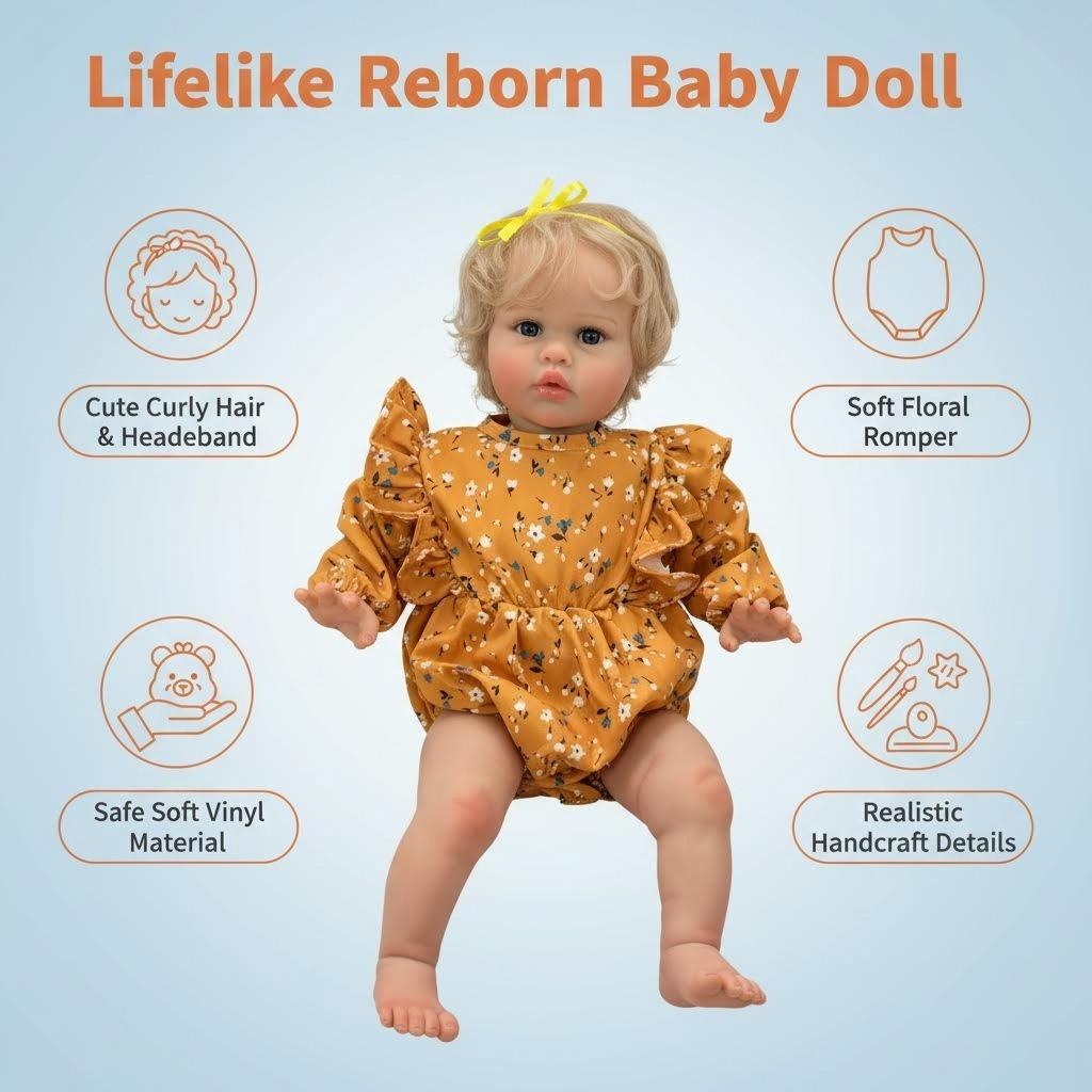 Baby Products For Skin - Bambola Reborn Ellie da 60 cm,