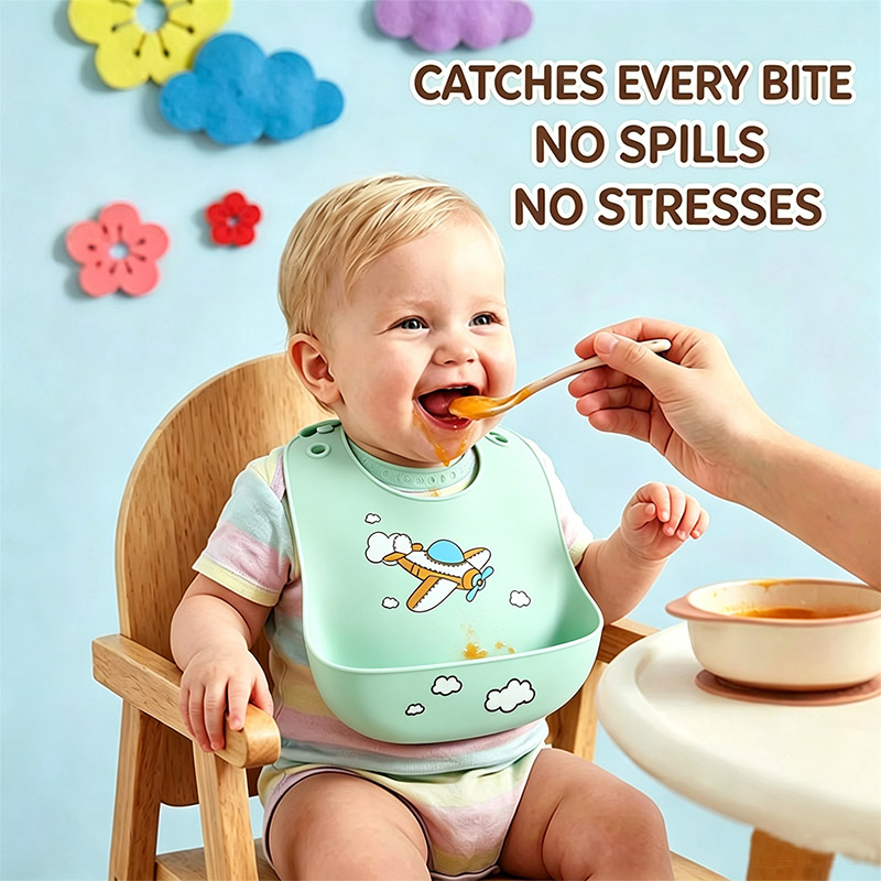 Silicone Baby Bibs - Bavaglino in silicone per l'alimentazione del